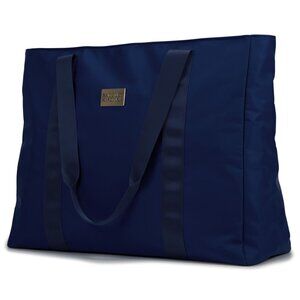 Badgley Mischka Navy Nylon Weekender Tote